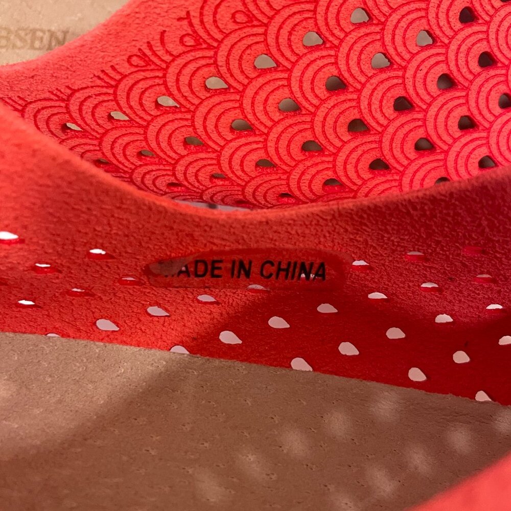 ILSE JACOBSEN HORNBAEK "Tulip 139" Flats Lazercut Slip On Raspberry Size 8.5/9 - Picture 11 of 12